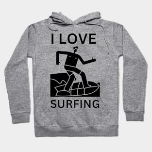 I Love Surfing Hoodie